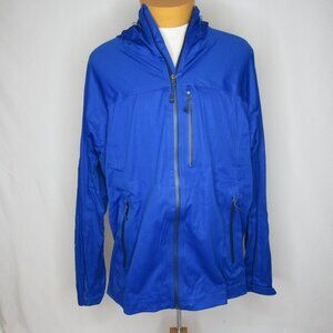 REI Blue MOTILITY Waterproof Hooded Rain Jacket Men's XXL XXLarge